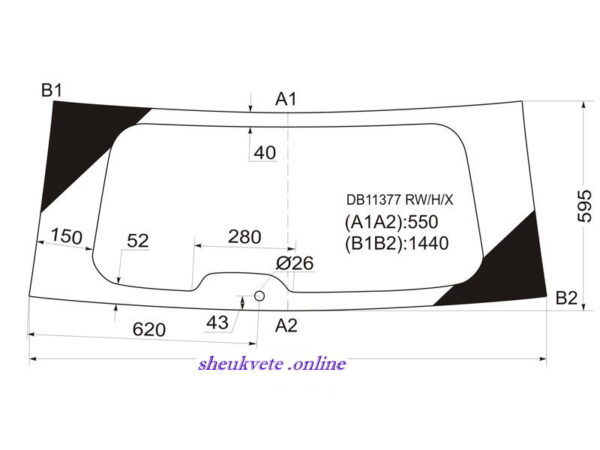 Dodge უკანა საქარე მინა Dodge ukana saqare mina Dodge Заднее стекло