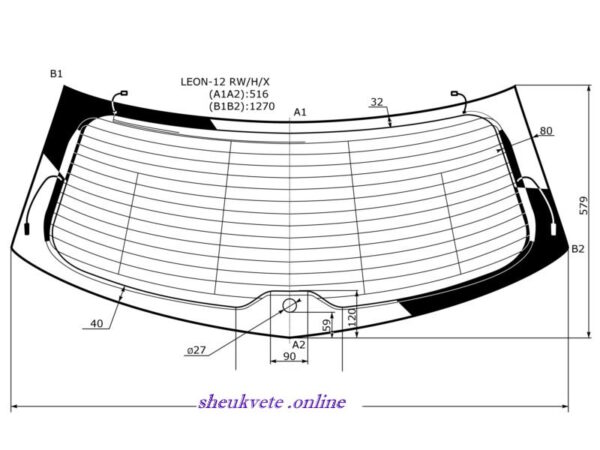 SEAT უკანა საქარე მინა SEAT ukana saqare mina SEAT Заднее стекло