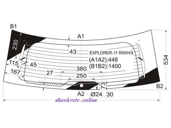 Ford უკანა საქარე მინა Ford ukana saqare mina Ford Заднее стекло