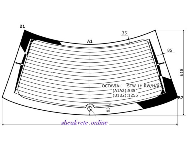 Skoda უკანა საქარე მინა Skoda ukana saqare mina Skoda Заднее стекло