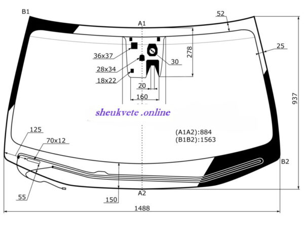 Hyundai წინა საქარე მინა ლაბავოი Hyundai saqare mina labavoi Hyundai Лобовое стекло