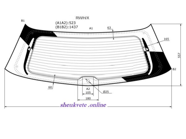 Opel უკანა საქარე მინა Opel ukana saqare mina Opel Заднее стекло