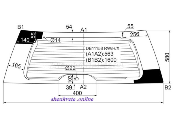 Lincoln უკანა საქარე მინა Lincoln kana saqare mina Lincoln Заднее стекло