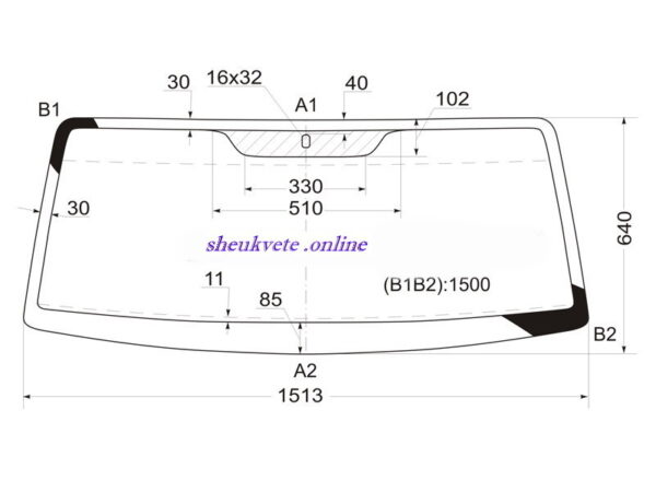 SsangYong წინა საქარე მინა ლაბავოი SsangYong saqare mina labavoi SsangYong Лобовое стекло